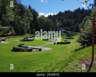 Minigolfplatz, Bad Schwalbach, Deutschland Foto Stock