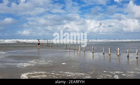 Strand, Roemoe, Daenemark, Badestrand Foto Stock