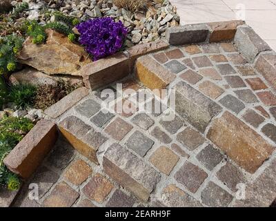 Gartentreppe Treppe Foto Stock