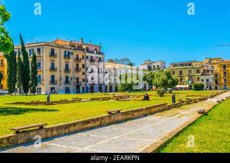 Vista delle rovine su piazza sant euno a Palermo, Sicilia, Italia Foto Stock