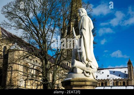 Ammiraglio Lord Nelson Statua Norwich Cattedrale Foto Stock