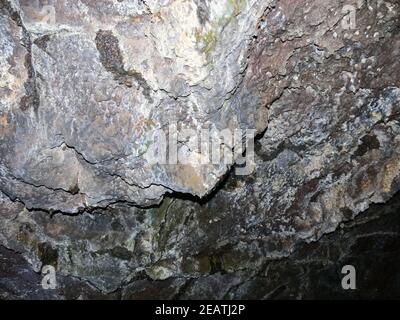 Grotte Isola di Pasqua. Pietre e grotte di umidità. Foto Stock