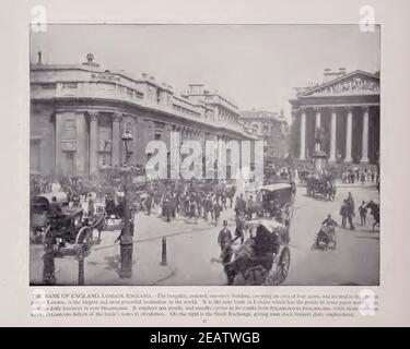 Fotografia d'epoca del 1892 della Banca d'Inghilterra in Londra Foto Stock