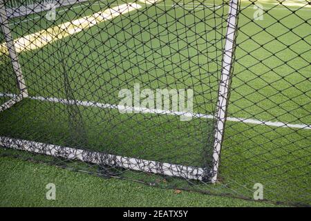 Campo di allenamento calcistico al coperto Foto Stock
