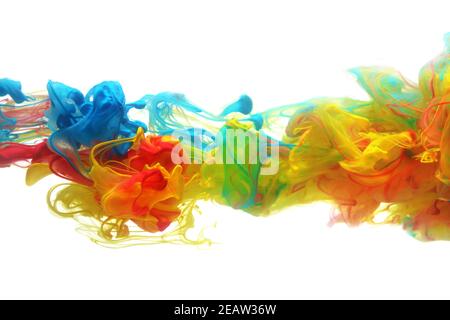 Inchiostro colorato in acqua Foto Stock