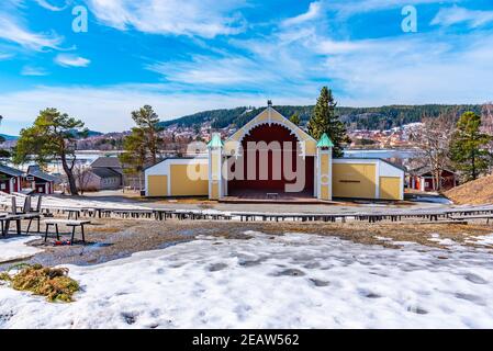 Palco all'aperto presso il museo all'aperto Jamtli di Ostersund, Svezia Foto Stock