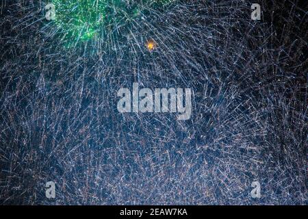 Fuochi d'artificio sul fiume Tama (2018) Foto Stock