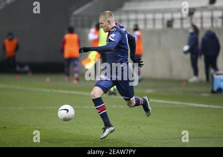 Gaetan Robail di Valenciennes durante la Coppa di Francia, round di 64 partita di calcio tra Stade de Reims e Valenciennes FC su Fe / LM Foto Stock