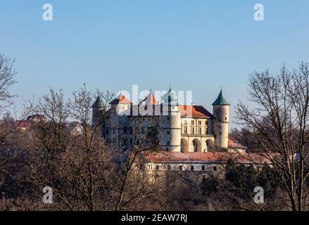 Antico castello medievale a Nowy Wisnicz. Polonia Foto Stock