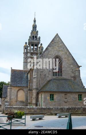 Roscoff, Francia - 28 agosto 2019: L'Eglise Notre-Dame de Croaz-Batz o Chiesa di nostra Signora, una chiesa cattolica romana a Roscoff, Bretagna Foto Stock