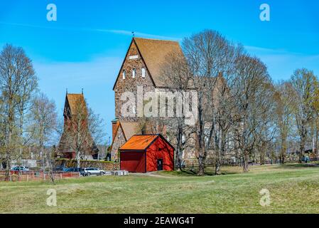 Chiesa di Gamla Uppsala in Svezia Foto Stock