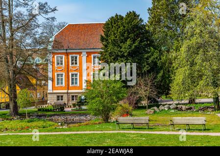 Residenze al museo all'aperto Kulturen di Lund, Svezia Foto Stock