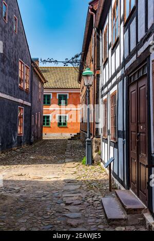 Residenze al museo all'aperto Kulturen di Lund, Svezia Foto Stock