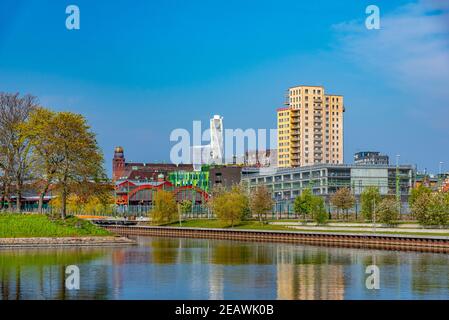 Vista sulla stazione ferroviaria principale di Malmo, Svezia Foto Stock