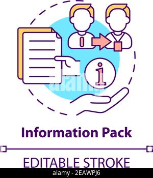 Icona del concetto del pacchetto informativo Illustrazione Vettoriale