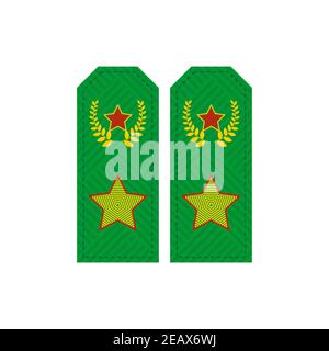 Spalline del generale russo. Illustrazione vettoriale Illustrazione Vettoriale