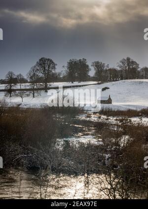 Westford Shiel sulla riva scozzese del fiume Tweed Foto Stock