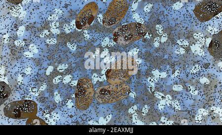 Luce Sfondo Distessato. Sfondo Di Emergenza Di Stampa Dell'Inchiostro. Grunge Texture. Foto Stock