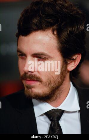 Casey Affleck partecipa agli arrivi del 13° Premio Critics' Choice presso l'Auditorium civico di Santa Monica il 7 gennaio 2008 a Los Angeles, California. Foto Stock