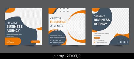 Digital Marketing Agency Social Media Web Banner Post Template Design. Illustrazione Vettoriale