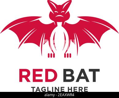 bat animale logo la vostra azienda Illustrazione Vettoriale