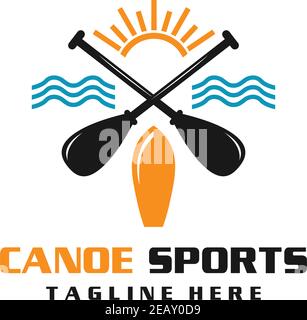 canoe sport logo la vostra azienda Illustrazione Vettoriale