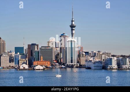 Skyline di Auckland, Nuova Zelanda Foto Stock