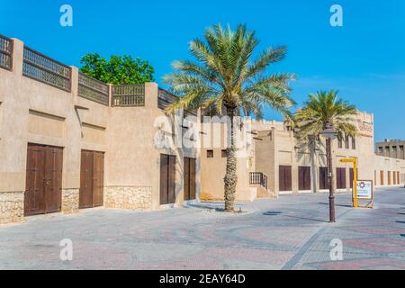 DUBAI, Emirati Arabi Uniti, 25 OTTOBRE 2016: Vista del villaggio patrimonio di Dubai, Emirati Arabi Uniti Foto Stock