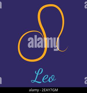 Icona zodiac vettore Leo Illustrazione Vettoriale