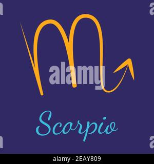 Icona dello zodiaco vettore Scorpio Illustrazione Vettoriale
