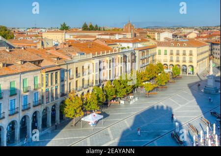AVILA, SPAGNA, 5 OTTOBRE 2017: Plaza de la Santa Teresa de Jesus ad Avila, Spagna Foto Stock