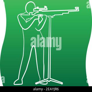 Tiro al bersaglio. Silhouette di un uomo con la pistola in mano, penale,  delinquente. Obiettivo sul suo petto e la testa Immagine e Vettoriale -  Alamy