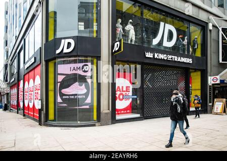 JD Sports, il negozio di punta di Oxford Street, Londra Foto Stock