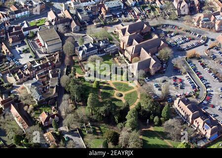 Veduta aerea di Abbey House & Gardens ad Abingdon, Oxfordshire Foto Stock