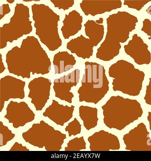 Pelle giraffa con macchie senza cuciture. Illustrazione vettoriale. Illustrazione vettoriale a livelli facilmente modificabile. Animali selvatici. Illustrazione Vettoriale