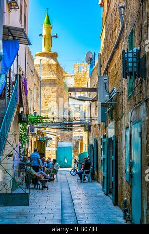 ACRO, ISRAELE, 12 SETTEMBRE 2018: Strada stretta nella città vecchia di Akko, Israele Foto Stock