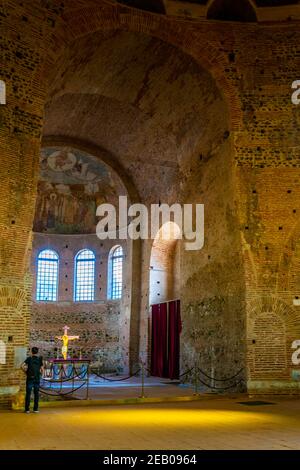 SALONICCO, GRECIA, 8 SETTEMBRE 2017: Vista dell'interno della rotonda di Galerius a Salonicco, Grecia Foto Stock