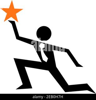 uomo d'affari con stella Illustrazione Vettoriale