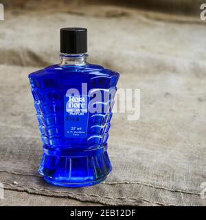 Flacone di grasso blu, Francia Foto Stock