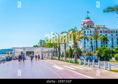 NIZZA, FRANCIA, 11 GIUGNO 2017: Le Negresco hotel a Nizza, Francia Foto Stock