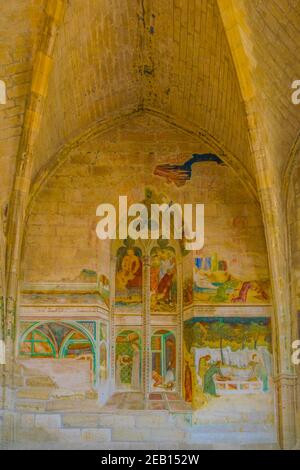 VILLENEUVE LES AVIGNON, FRANCIA, 22 GIUGNO 2017: Interno di una vecchia Certosa certosa Chartreuse de Villeneuve lez Avignon, Francia Foto Stock