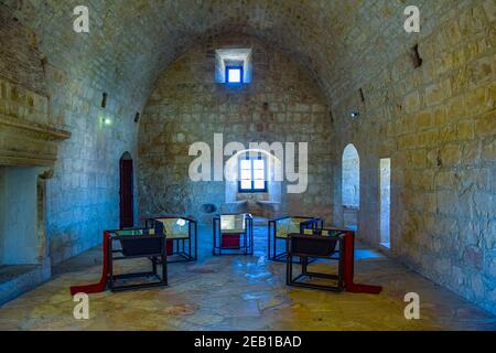 KOLOSSI, CIPRO, 17 AGOSTO 2017: Interno del castello di Kolossi vicino a Limassol, Cipro Foto Stock