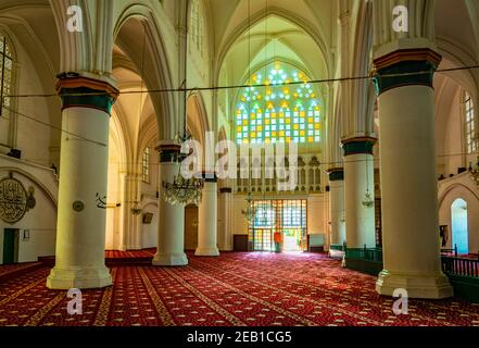 LEFKOSA, CIPRO, 24 AGOSTO 2017: Interno della moschea di Selimiye a Lefkosa, Cipro Foto Stock