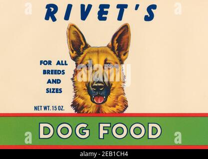 Rettle's Dog Food 1930 Foto Stock