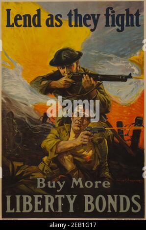 Prestito come combattono - Acquista più Liberty Bonds 1918 Foto Stock