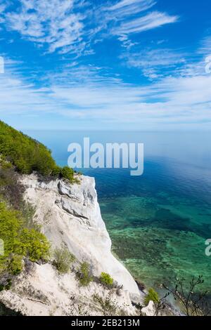 Moens klint Chalk scogliere in Danimarca in una giornata estiva Foto Stock