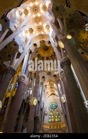 La Sagrada Familia a Barcellona Foto Stock