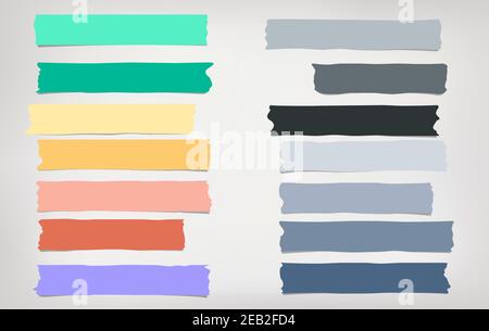 Adesivo di dimensioni diverse giallo e grigio, adesivo, nastro adesivo,  fogli di carta su sfondo quadrato bianco Immagine e Vettoriale - Alamy