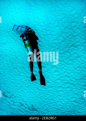 Immersione nel El Eden denote vicino Playa del Carmen sulla Riviera Maya nello Yucatan, Messico. Foto Stock