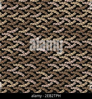 lascia sagome senza cuciture motivo vettoriale in toni marroni Illustrazione Vettoriale